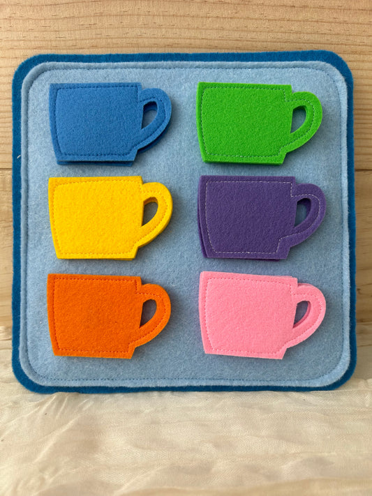 Plaque d'éveil en feutrine 3 - Fait à la main - Made in France