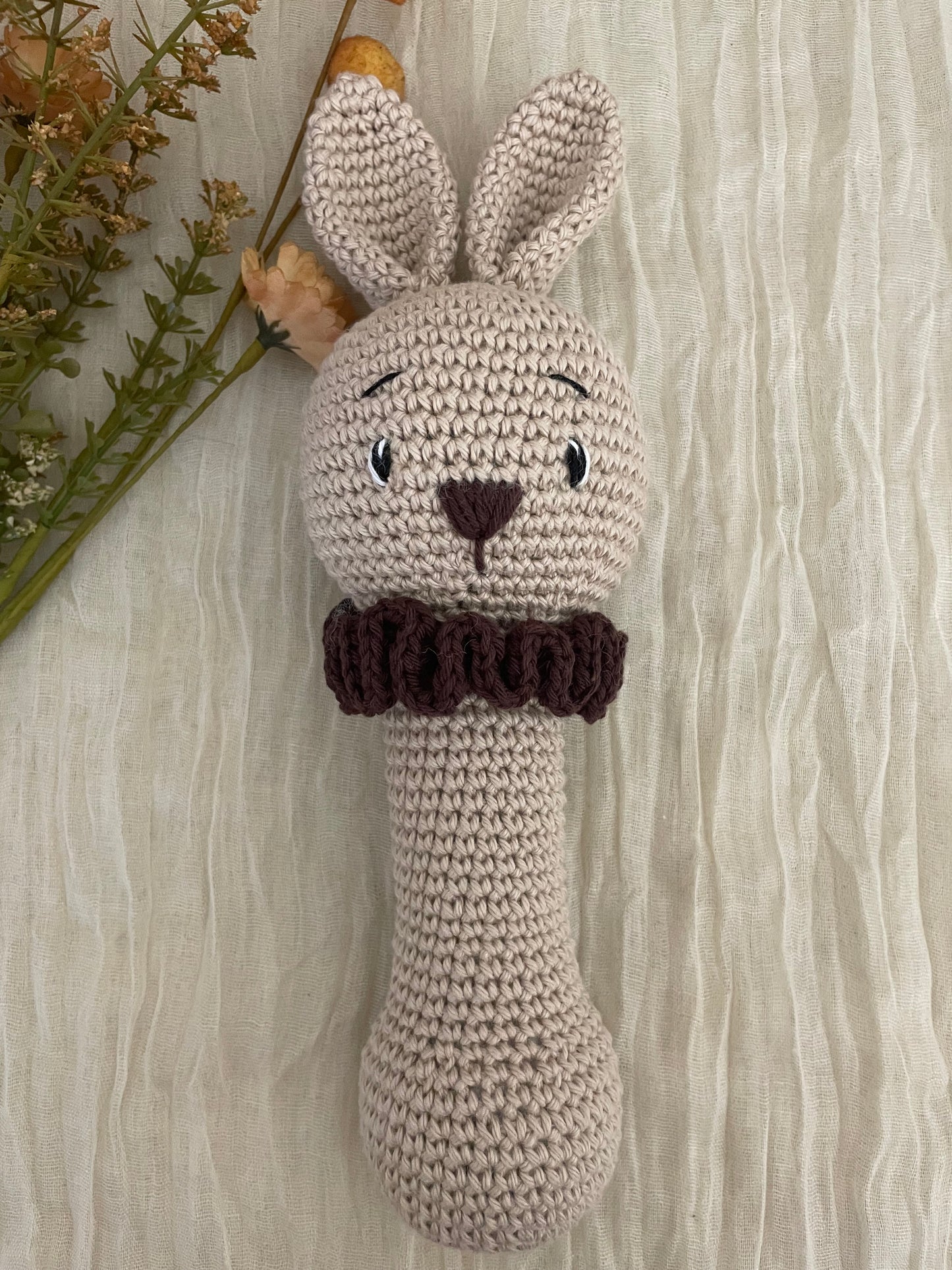 Hochets lapin - Fait à la main au crochet - Made in France