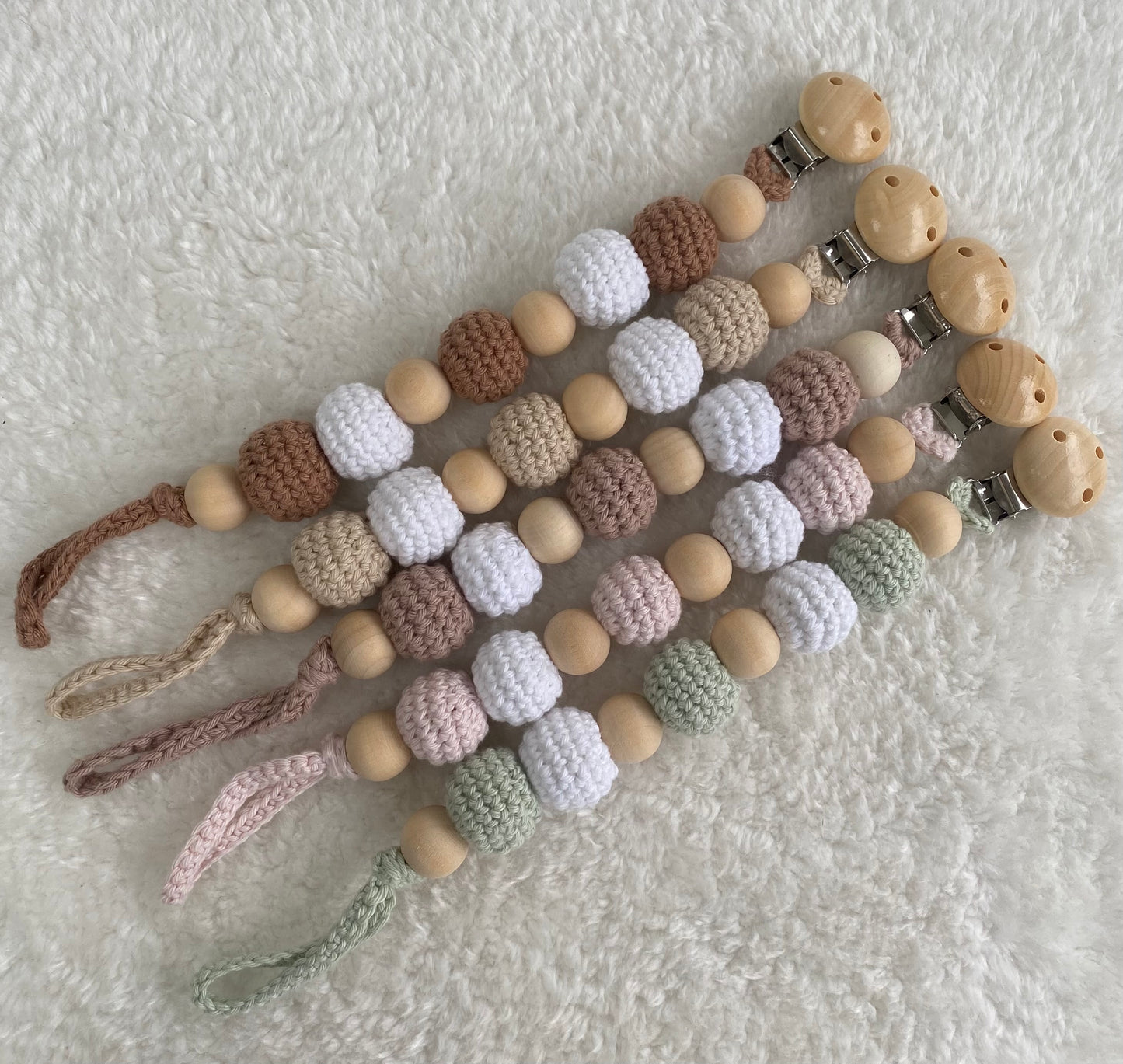 Attache-tétines sweet - Fait à la main au crochet - Made in France