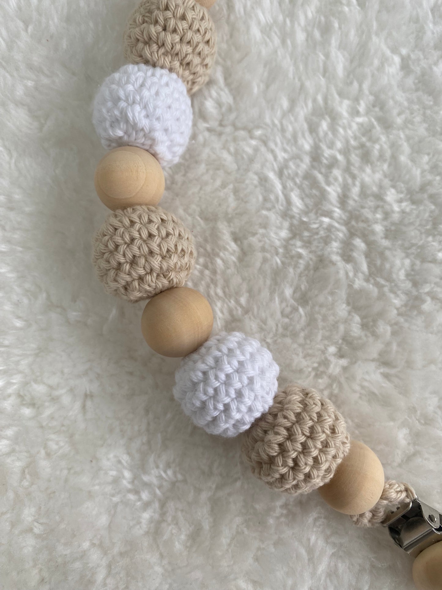 Attache-tétines sweet - Fait à la main au crochet - Made in France