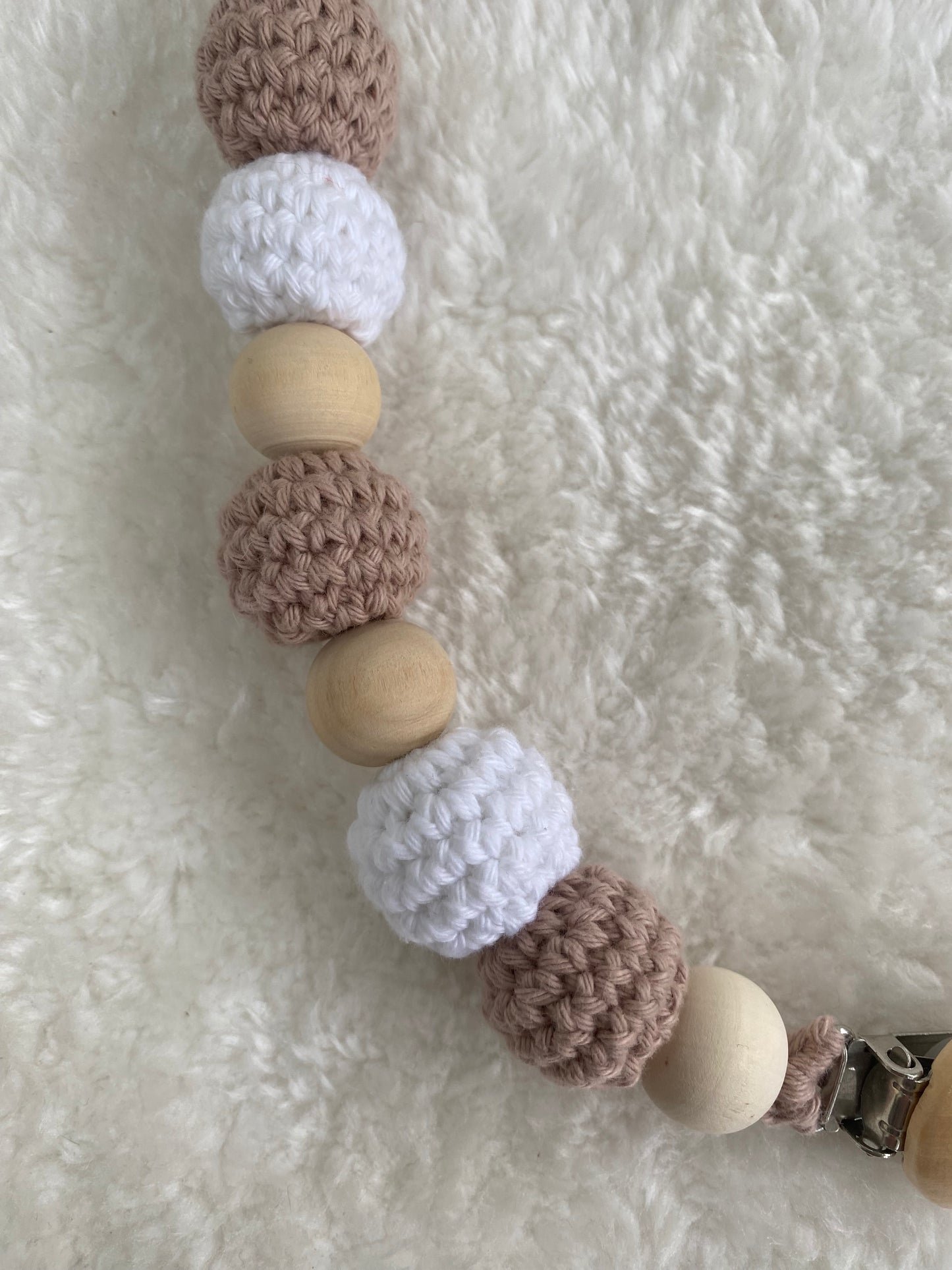 Attache-tétines sweet - Fait à la main au crochet - Made in France