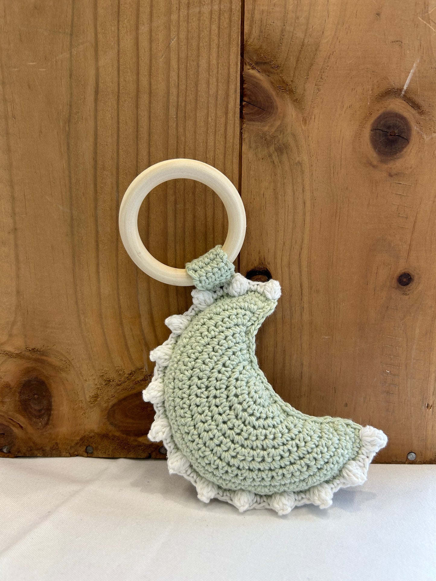 Anneau de dentition Moon - Fait à la main au crochet - Made in France