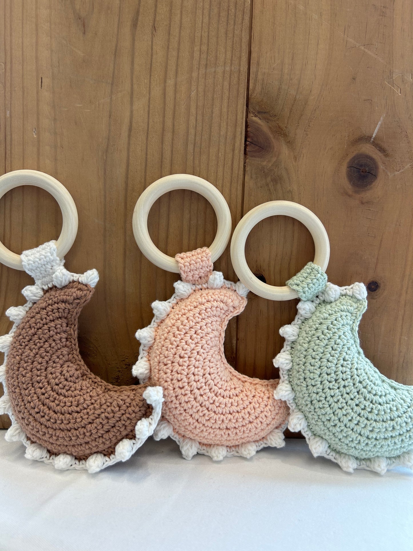 Anneau de dentition Moon - Fait à la main au crochet - Made in France