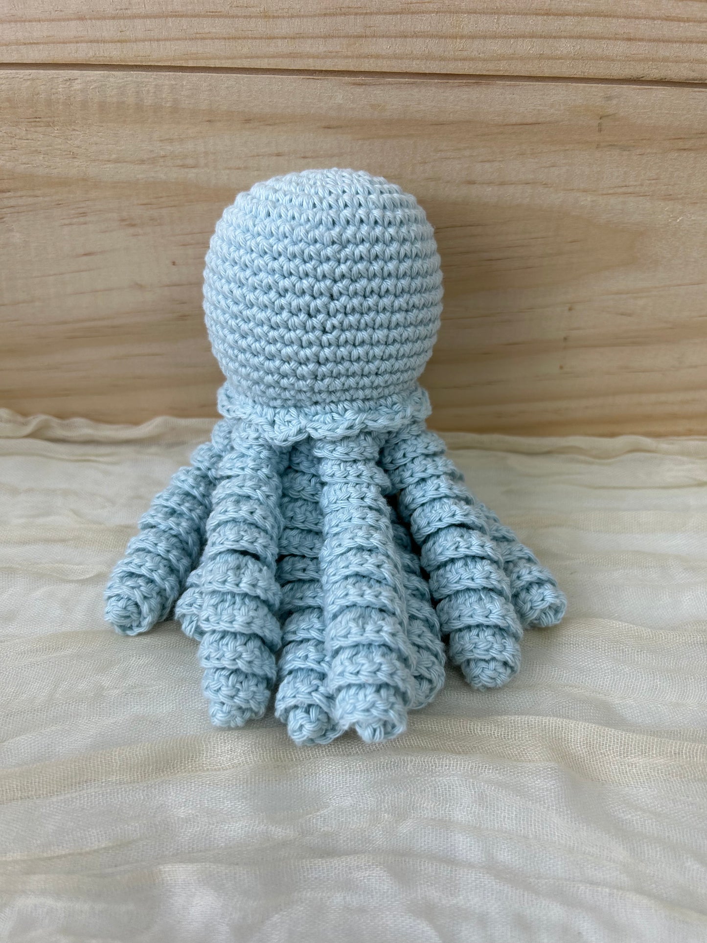Doudou curly pieuvre - Fait à la main au crochet - Made in France