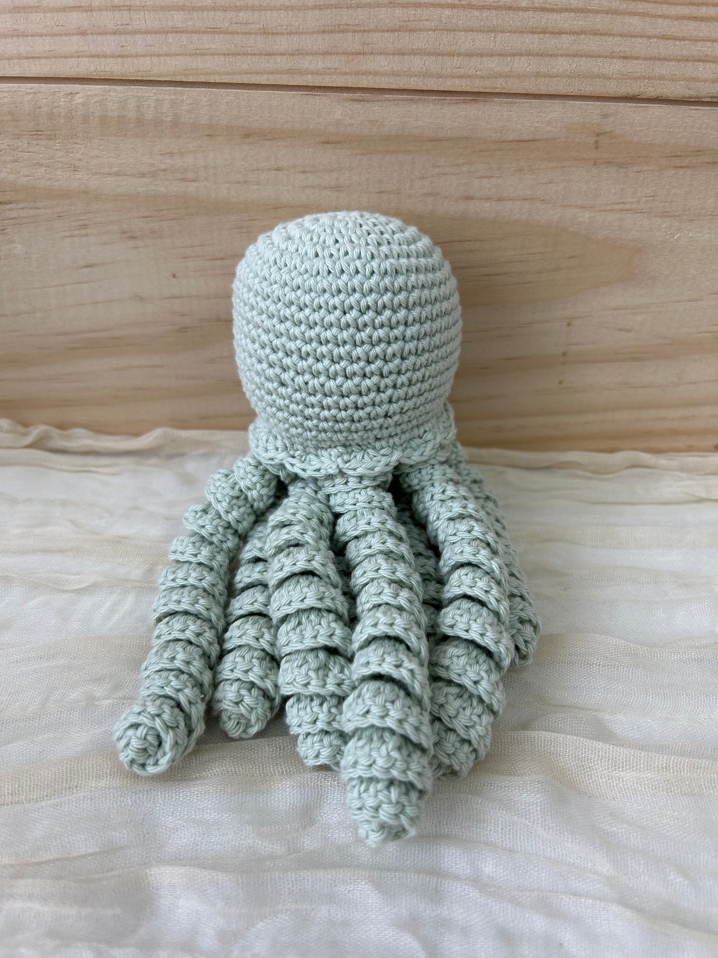 Doudou curly pieuvre - Fait à la main au crochet - Made in France
