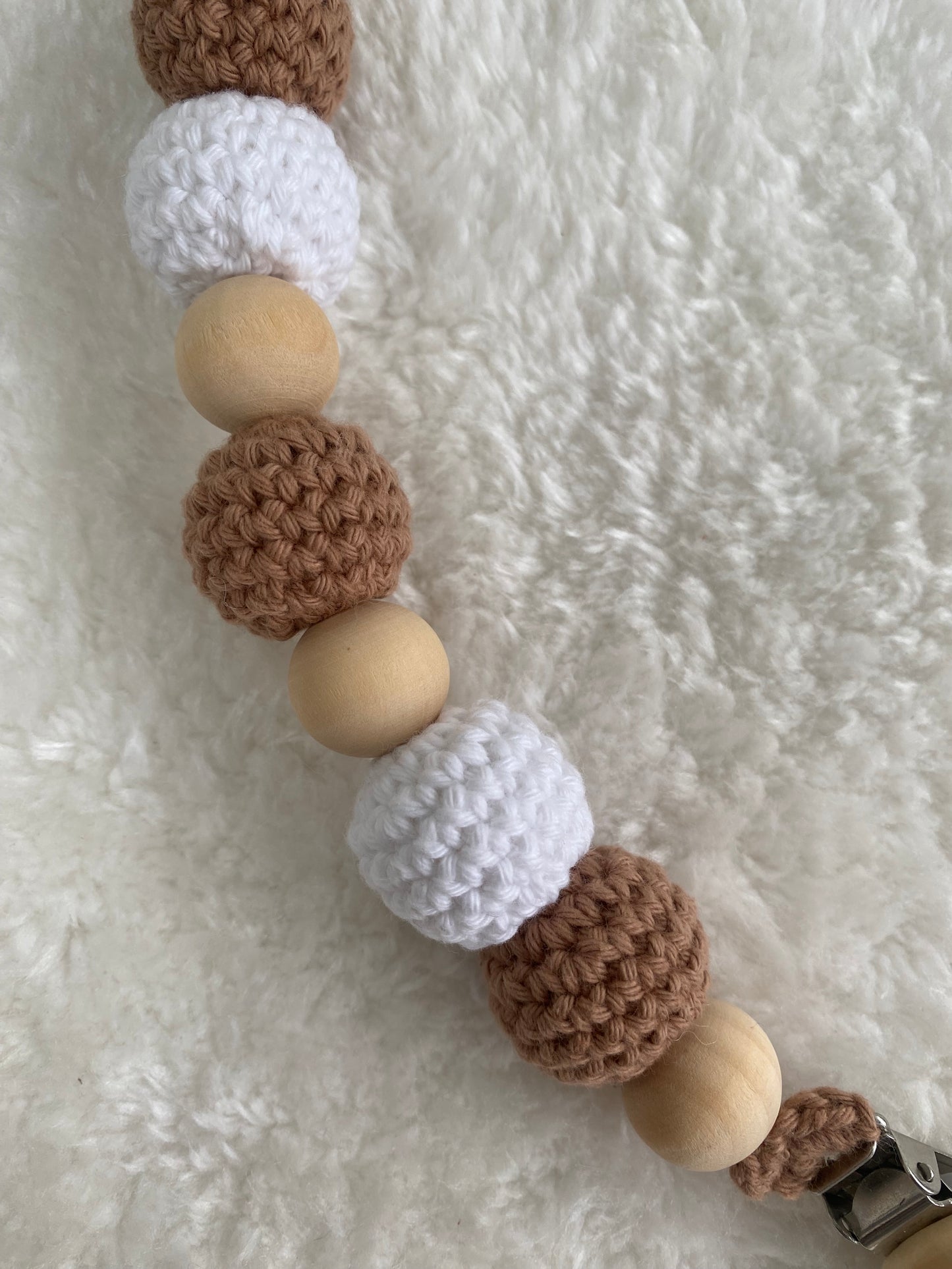 Attache-tétines sweet - Fait à la main au crochet - Made in France