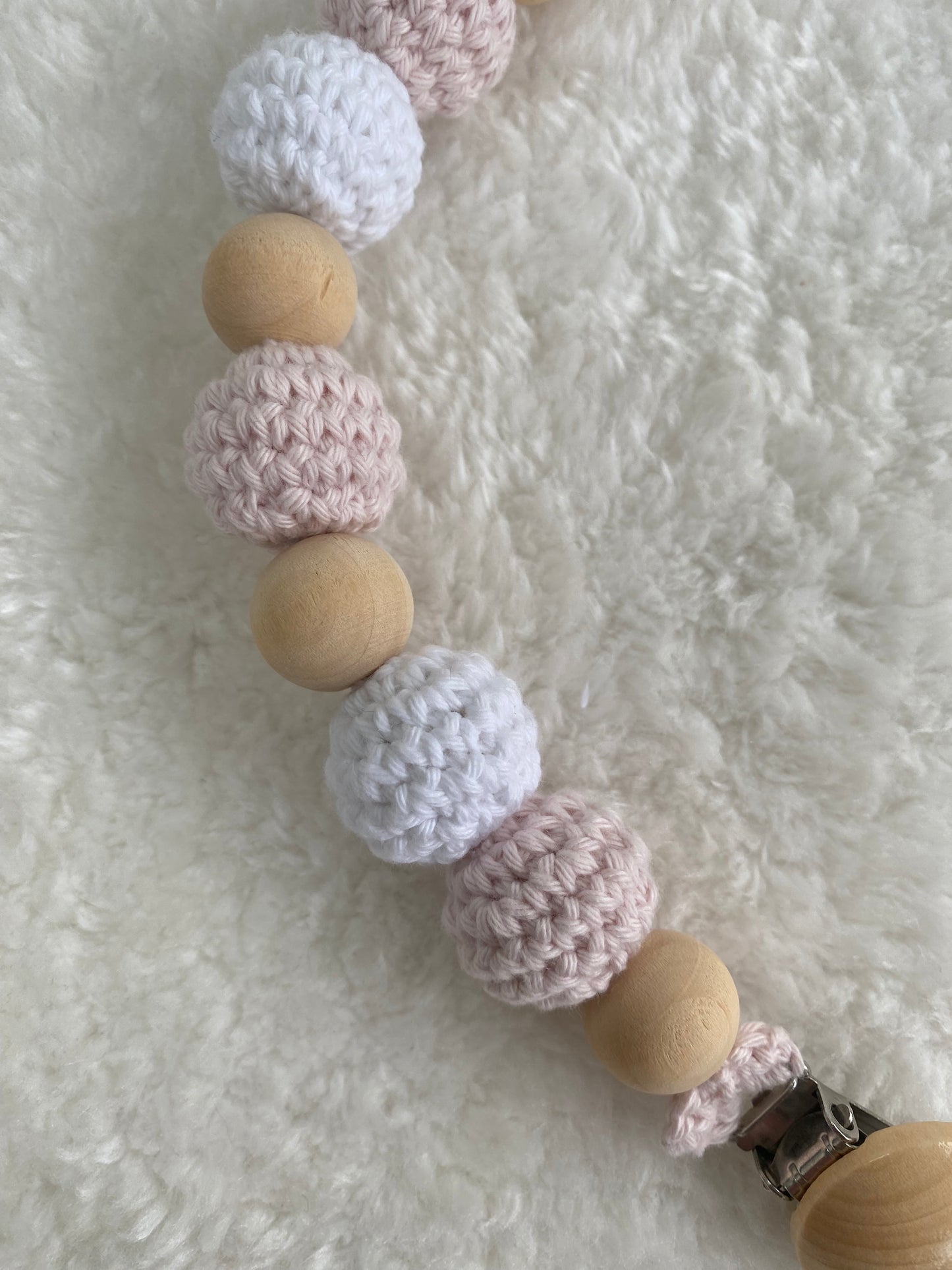 Attache-tétines sweet - Fait à la main au crochet - Made in France