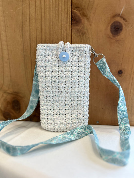 Pochette de téléphone portable - Fait à la main au crochet - Made in France