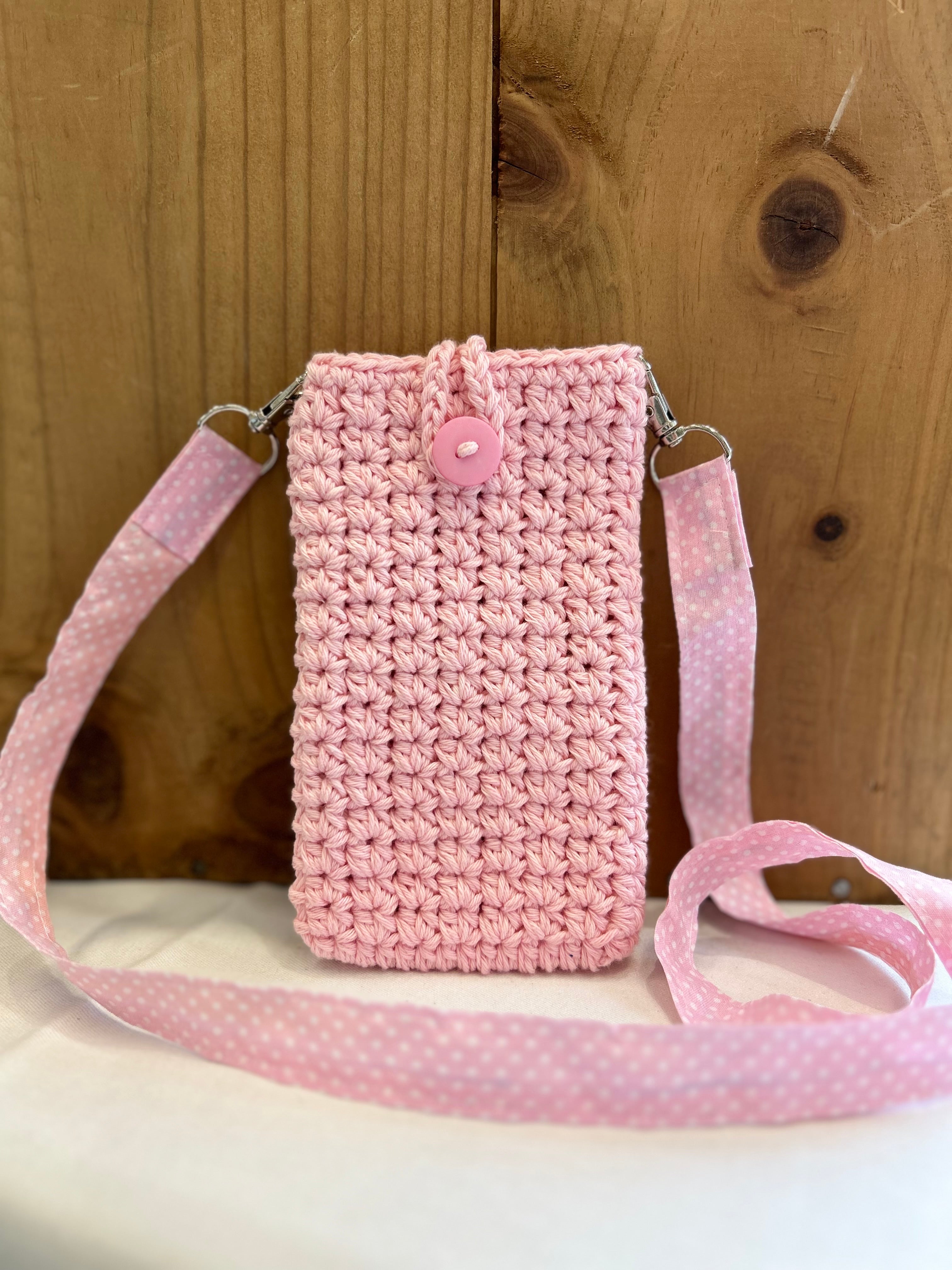 Pochette de telephone portable Fait a la main au crochet Made in France